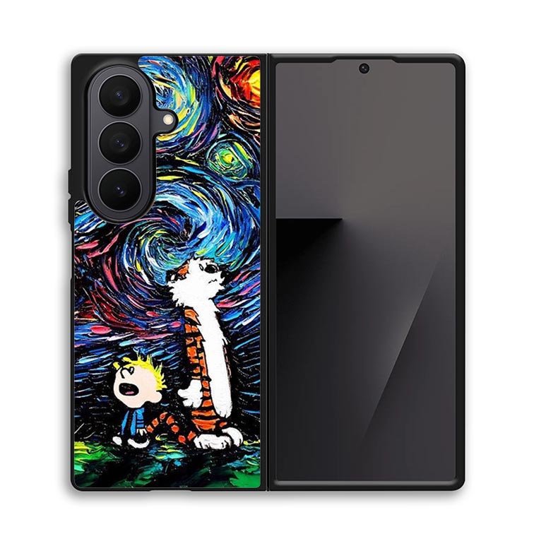 Calvin and Hobbes Art Starry Night X9177 Samsung Galaxy Z Fold 7 Case
