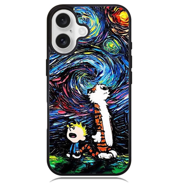 Calvin and Hobbes Art Starry Night X9177 iPhone 16 Case