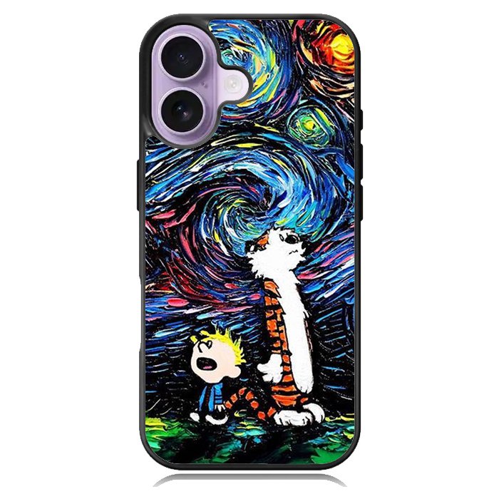 Calvin and Hobbes Art Starry Night X9177 iPhone 17 Case