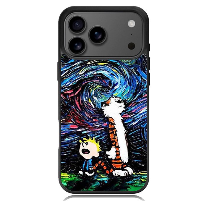 Calvin and Hobbes Art Starry Night X9177 iPhone 17 Pro Max Case