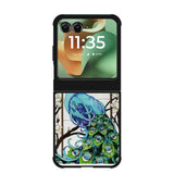 peacock stained glass X9167 Motorola Moto RAZR 2025 Case