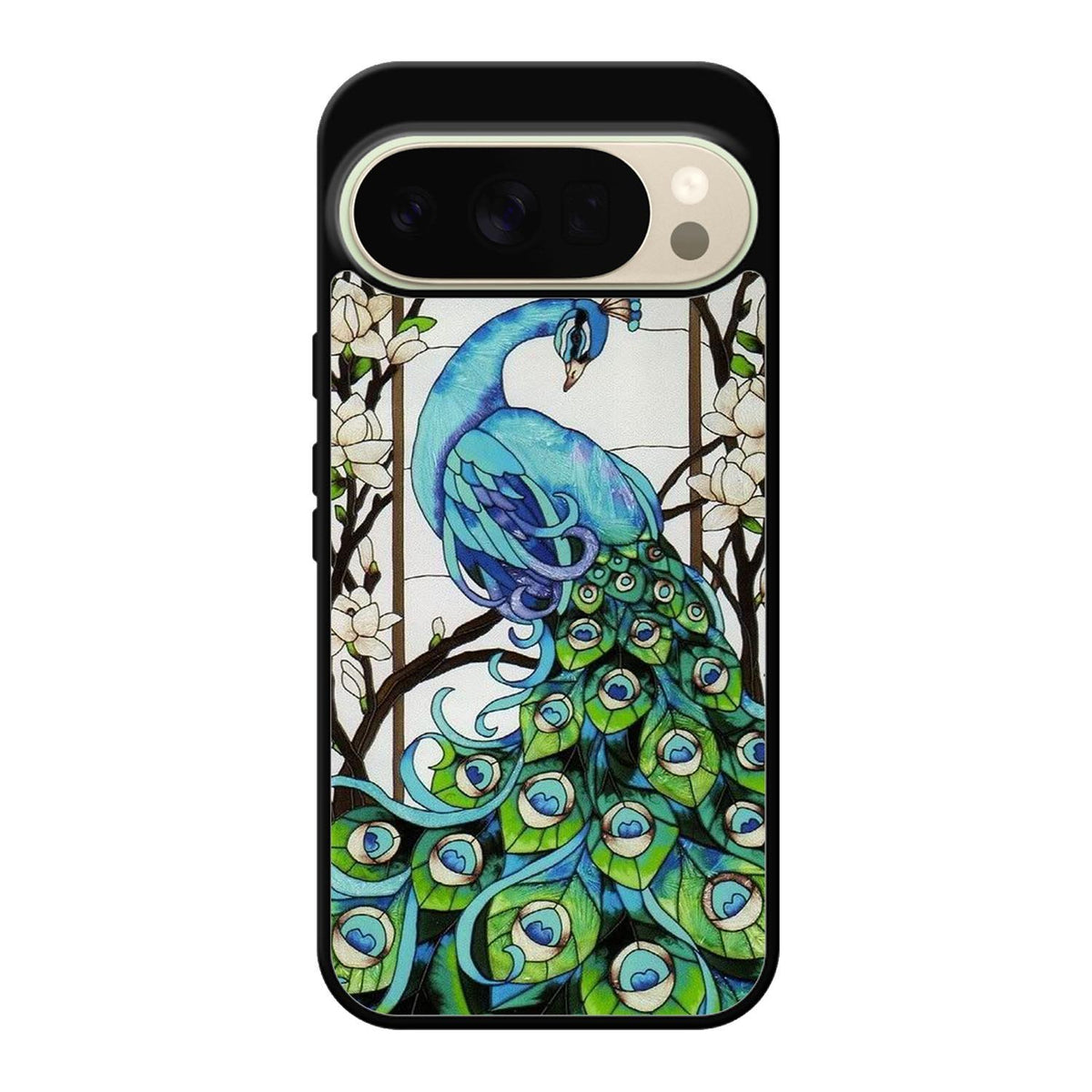 peacock stained glass X9167 Google Pixel 10 Pro Case