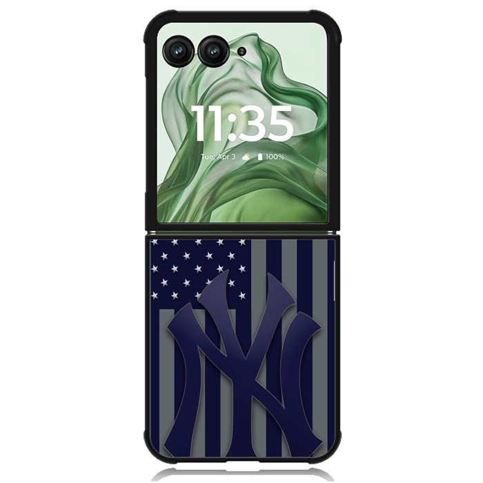 New York Yankees X9278 Motorola Moto Razr+ Plus 2024/2025 Case, Motorola Razr 50 Ultra/50s Ultra Case