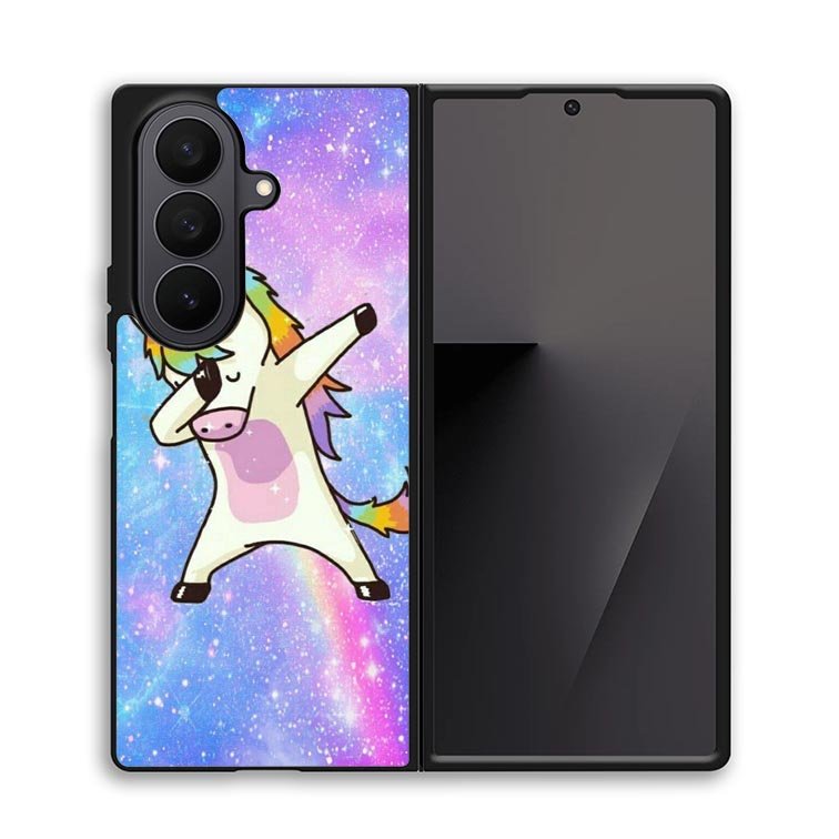 Dabbing Unicorn Rainbow X9358 Samsung Galaxy Z Fold 7 Case