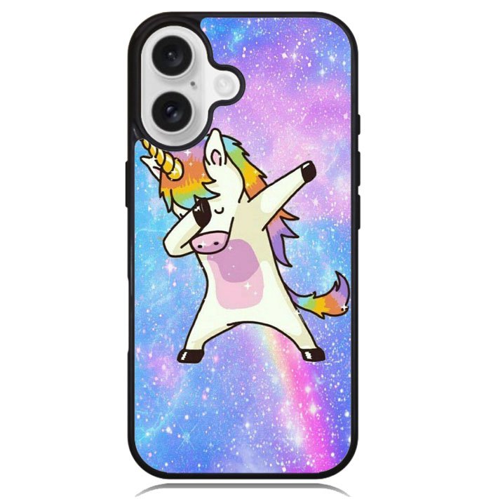 Dabbing Unicorn Rainbow X9358 iPhone 16 Case