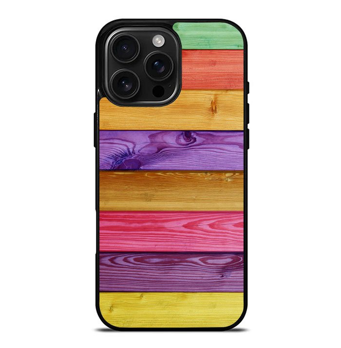 colorful wood iPhone 16 Pro Max Case FE0164