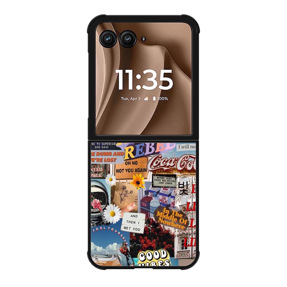 Retro aesthetic Motorola Moto RAZR Plus 2025 Case FE0537