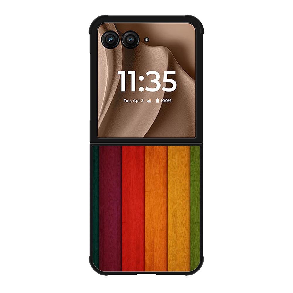 Retro Wood Motorola Moto RAZR Plus 2025 Case FE0540
