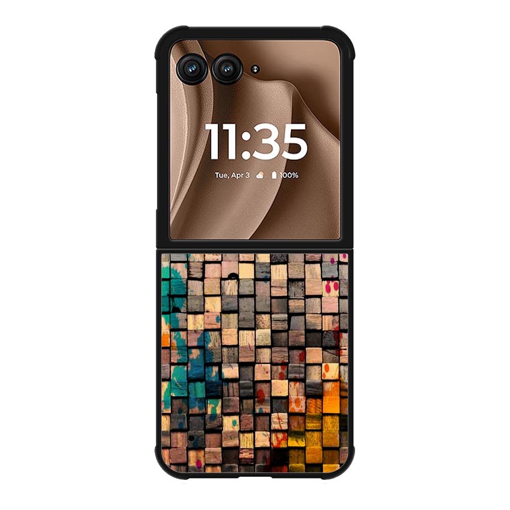 Wooden Blocks Motorola Moto RAZR Plus 2025 Case FE0657