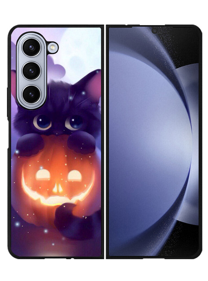 Halloween Cat Samsung Galaxy Z Fold 5 5G Case FZ1106