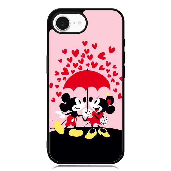 Mickey And Minnie Mouse Rain Love iPhone 16e Case