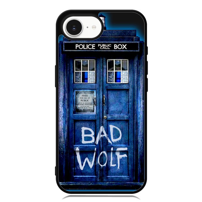 Doctor Who TARDIS Bad Wolf Blue iPhone 16e Case