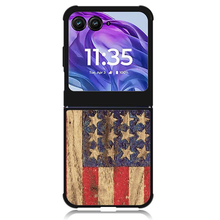 Vintage Patriotic American Flag Motorola Moto Razr 2024 , Moto Razr 50 Case
