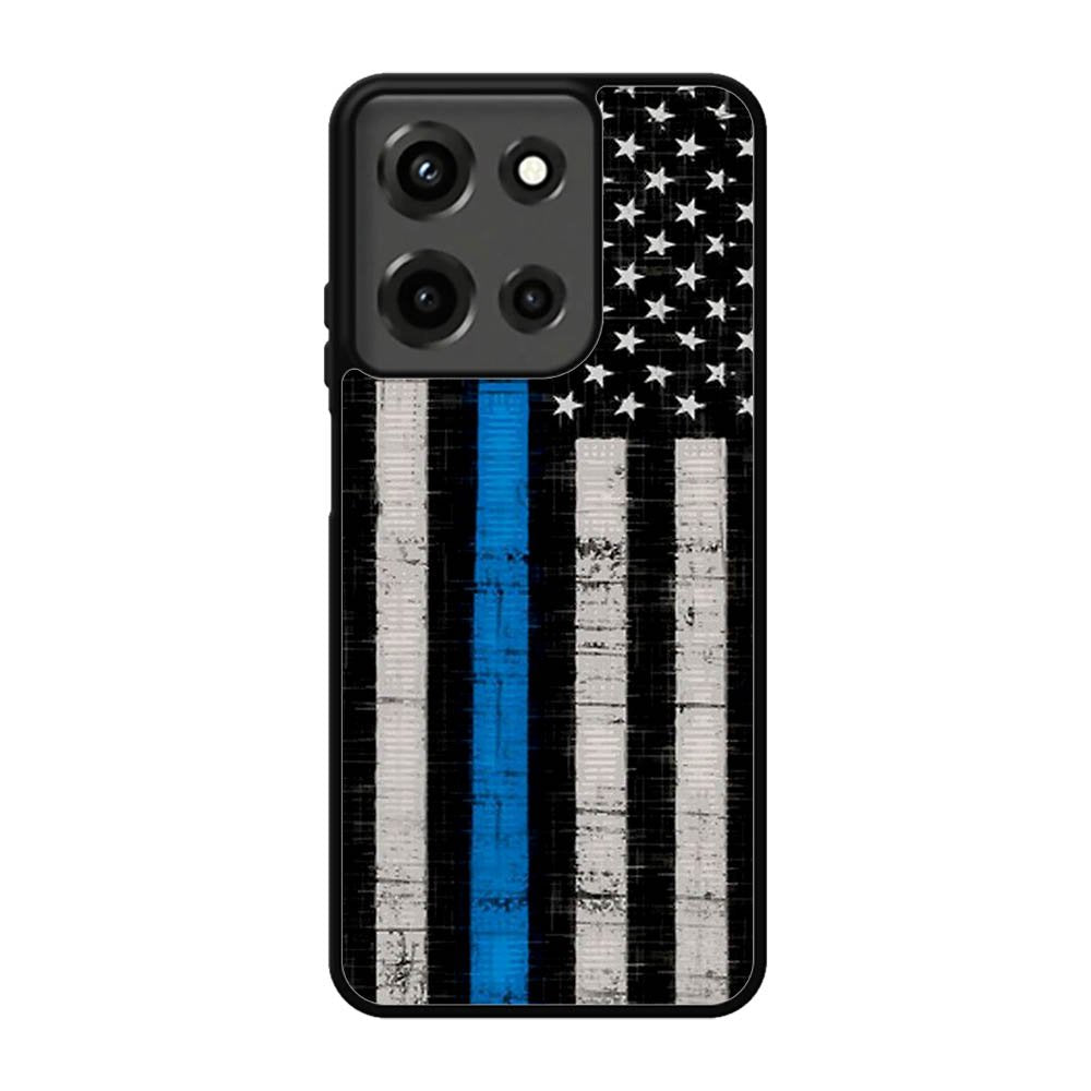 Police Blue Line Flag Motorola Moto G 5G 2025 Case FE3832