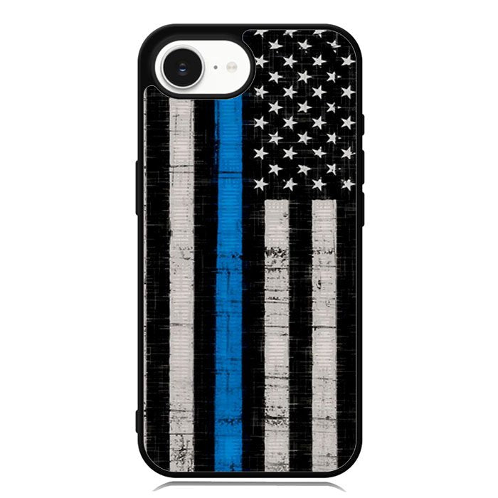 Police Blue Line Flag iPhone 16e Case