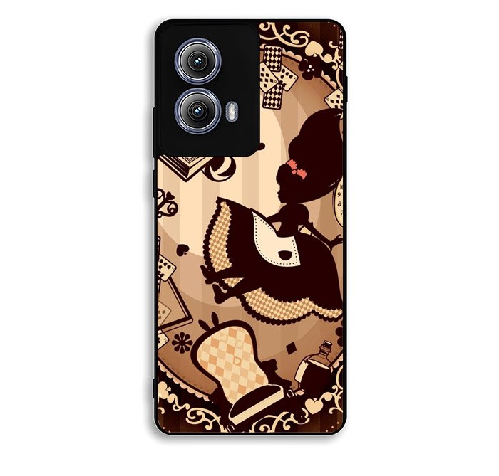 Alice in Wonderland Brown Motorola Moto Edge 2024 Case FE6619