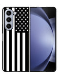 American Flag Black And White Samsung Galaxy Z Fold 5 5G Case FZ7593