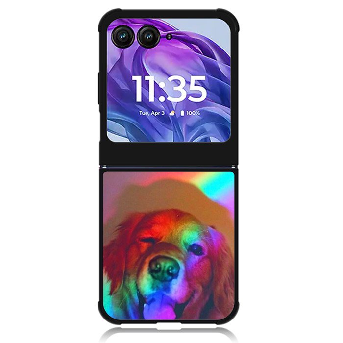 Dog Rainbow Light Motorola Moto Razr 2024 , Moto Razr 50 Case