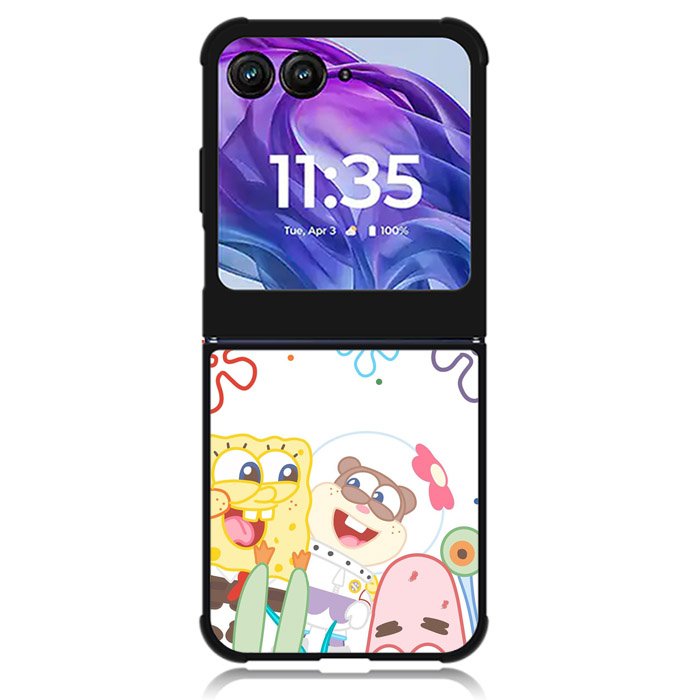 Spongebob Friends Happy Motorola Moto Razr 2024 , Moto Razr 50 Case