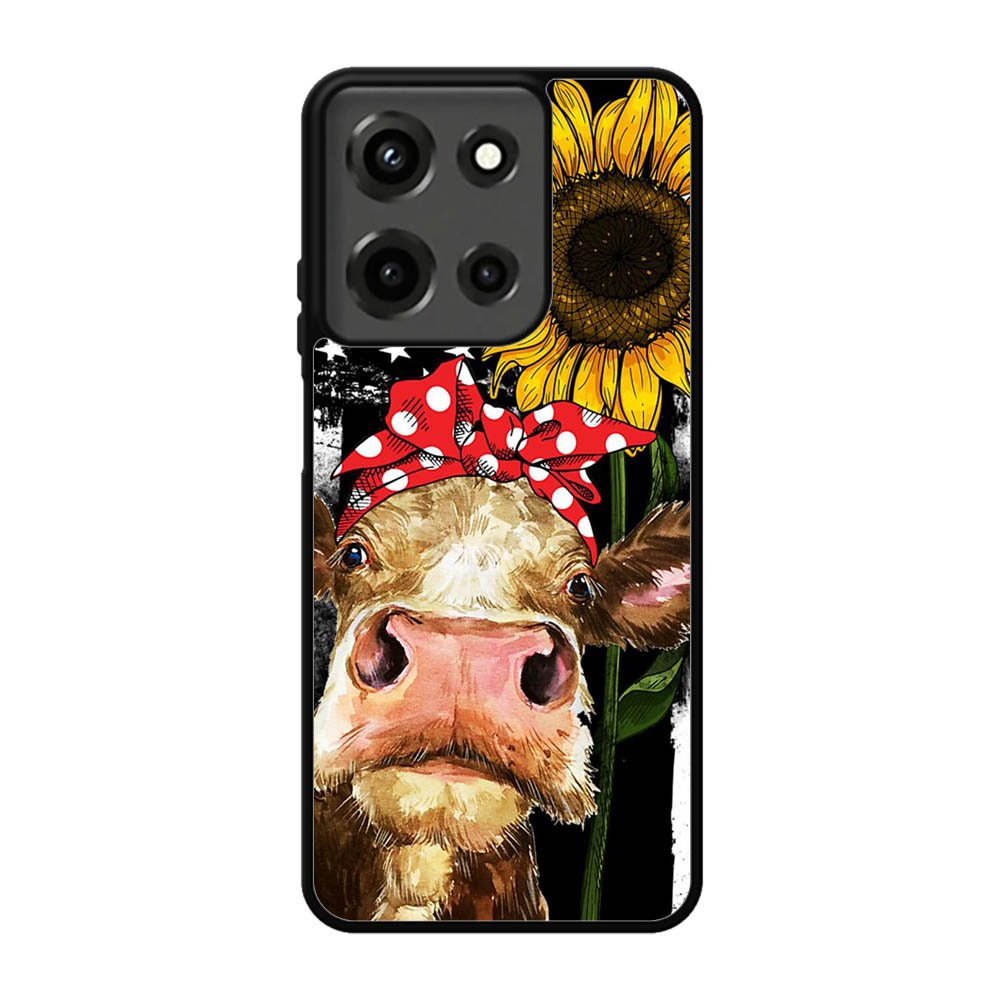 Cow With Tie SuNflower Motorola Moto G 5G 2025 Case FE0369