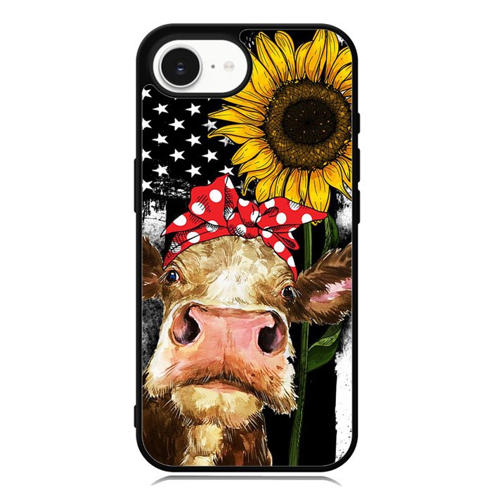 Cow With Tie SuNflower iPhone 16e Case