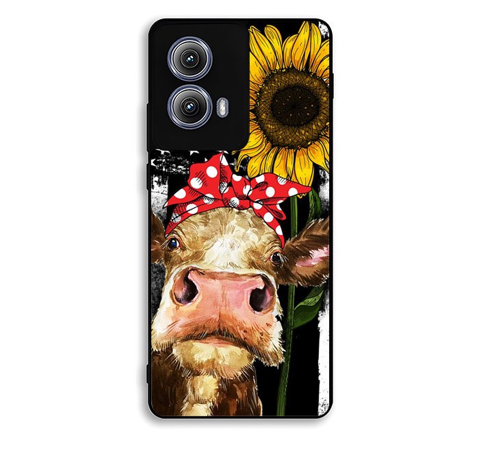 Cow With Tie SuNflower Motorola Moto Edge 2024 Case FE0369