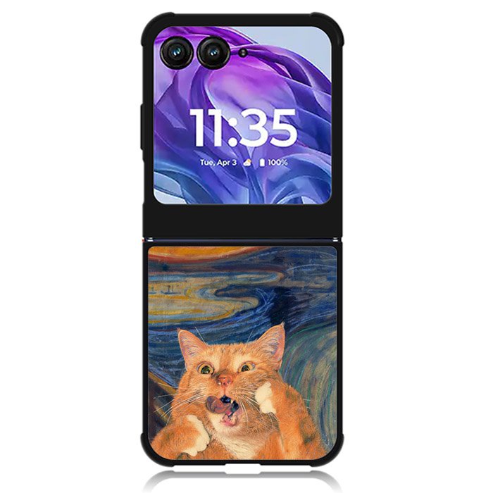 Cat The Scream Motorola Moto Razr 2024 , Moto Razr 50 Case