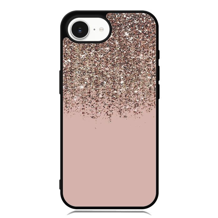 Pink Rose Gold Bronze Glitter iPhone 16e Case