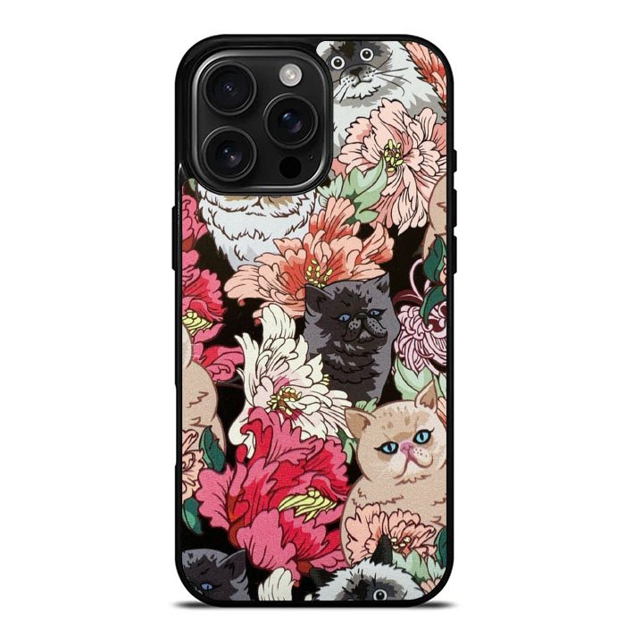cat flower iPhone 16 Pro Max Case FE0138
