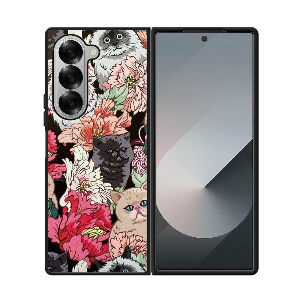 cat flower FE0041 Samsung Galaxy Fold 7 5G Case