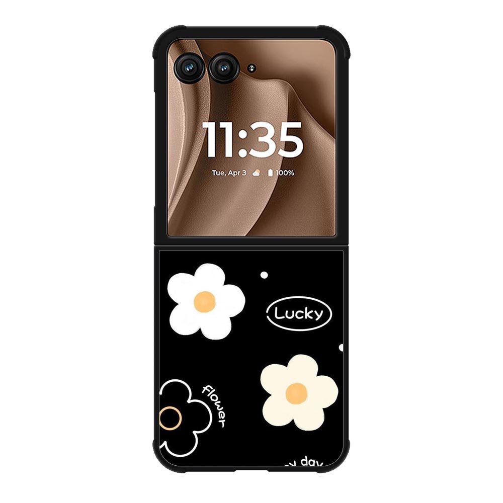 Flower black white Motorola Moto RAZR Plus 2025 Case FE0262