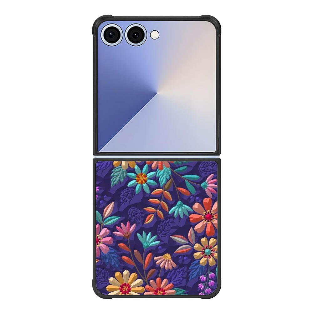Flower violet 3D FE0092 Samsung Galaxy Flip 7 5G Case