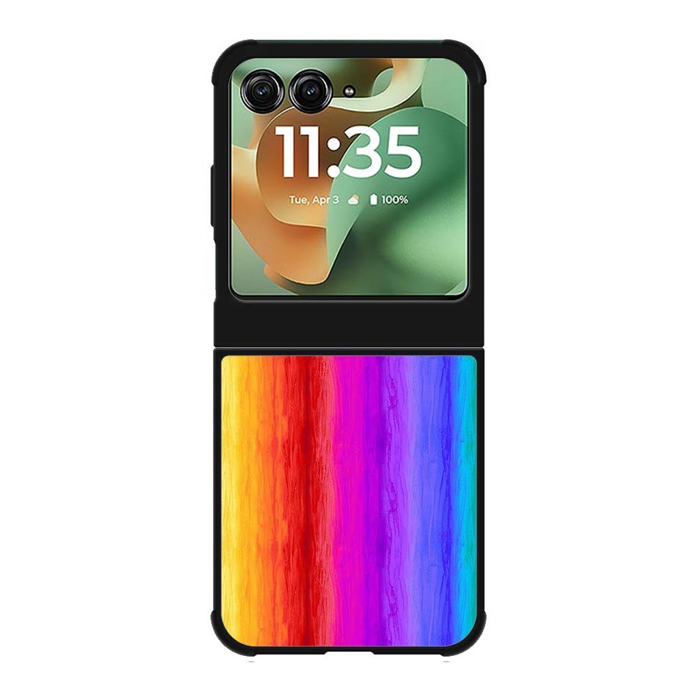 rainbow wood Motorola Moto RAZR 2025 Case FE0530