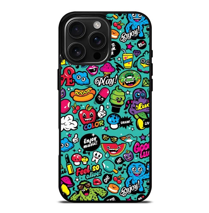 Enjoy music doodle iPhone 16 Pro Max Case FE0241