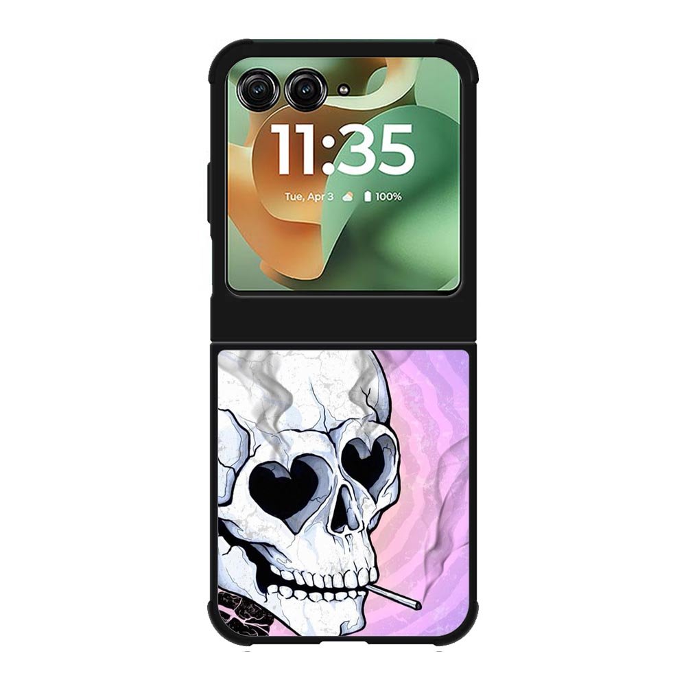 A skull falls in love Motorola Moto RAZR 2025 Case FE0002
