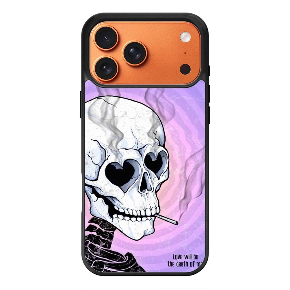 A skull falls in love iPhone 17 Pro Max Case FE0002