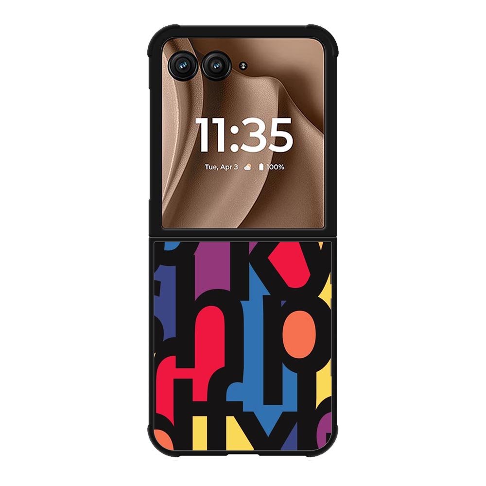alpabet pattern Motorola Moto RAZR Plus 2025 Case FE0027