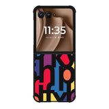 alpabet pattern Motorola Moto RAZR Plus 2025 Case FE0027