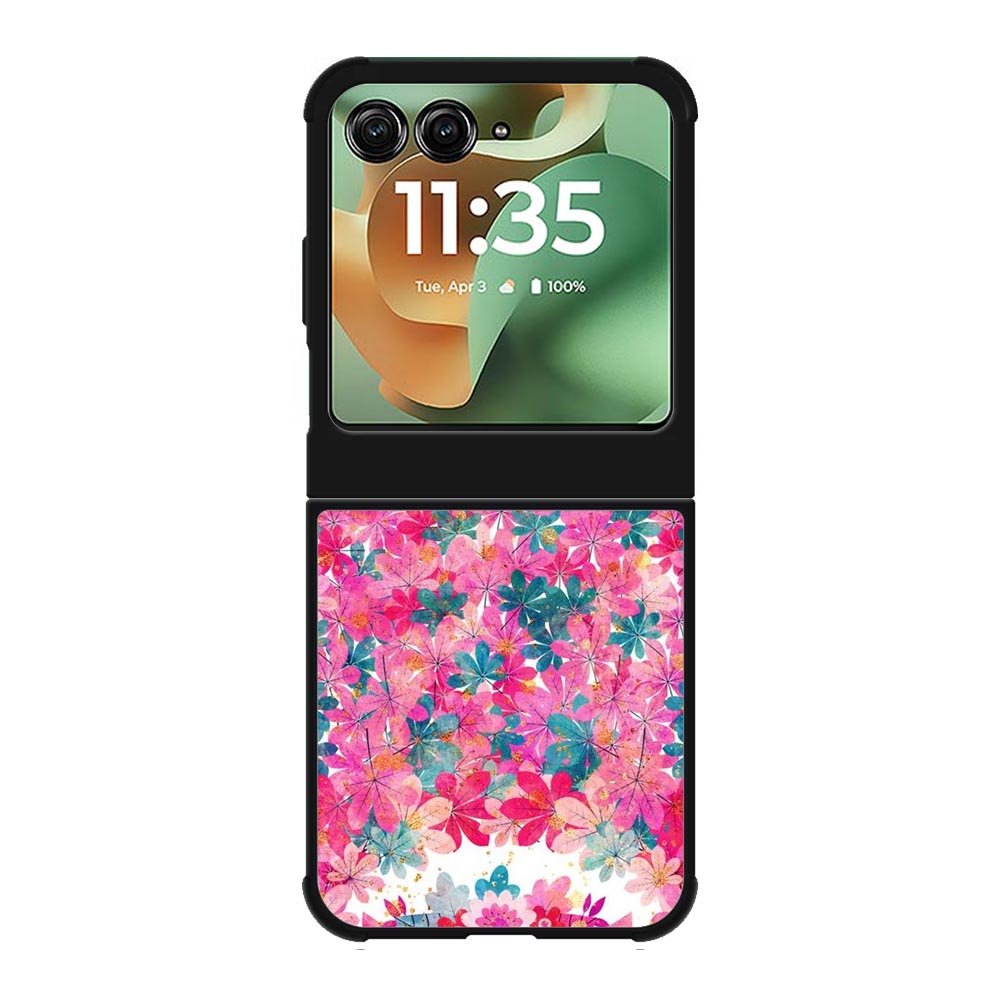 Cute Pink Floral Owl Motorola Moto RAZR 2025 Case FE0195