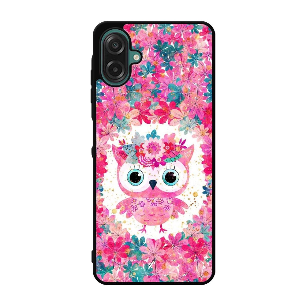 Cute Pink Floral Owl Samsung Galaxy A07 Case FE0195