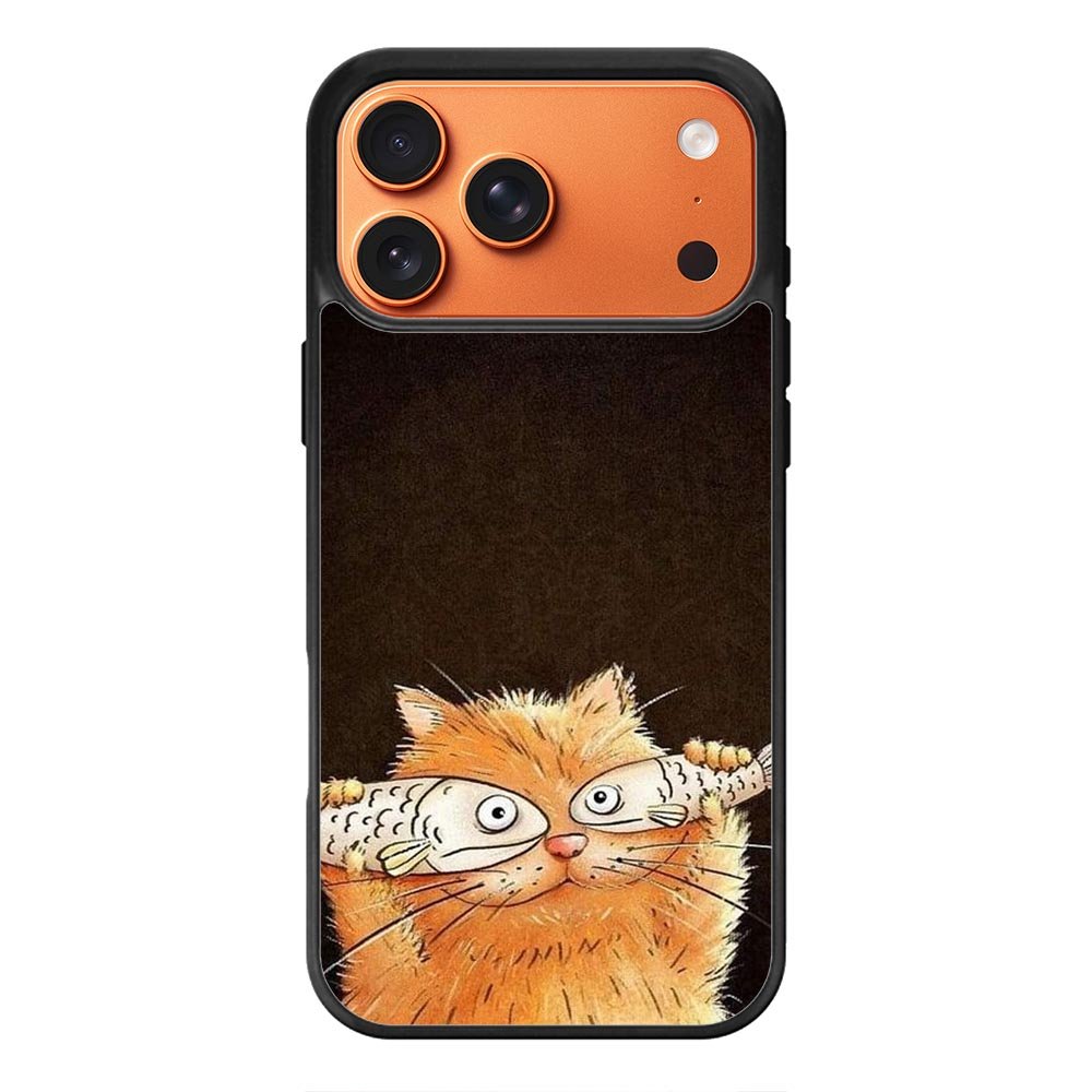 Fish cat iPhone 17 Pro Case FE0253
