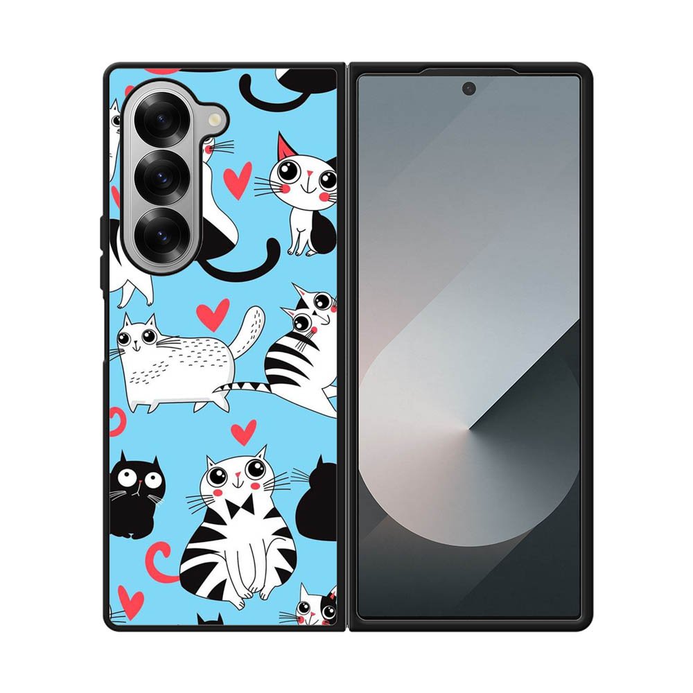 Cats pattern love Samsung Galaxy Z Fold 7 5G Case FE0149