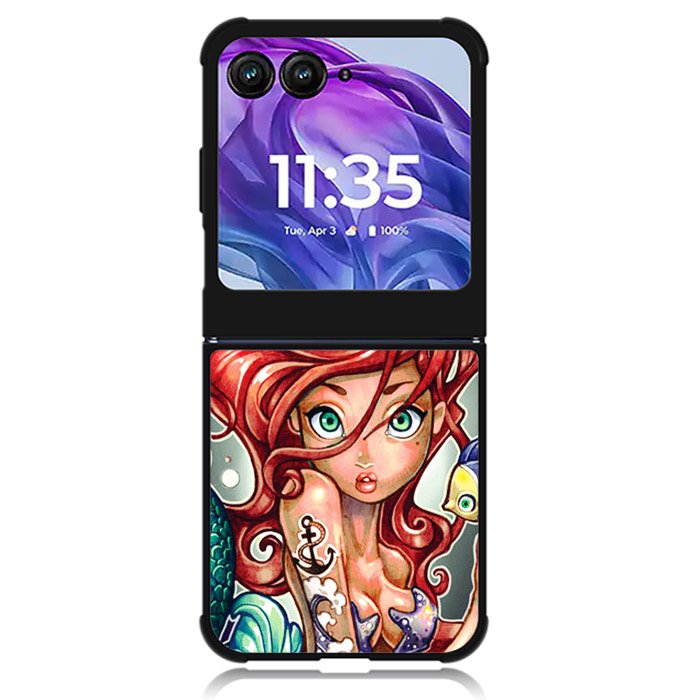Ariel Little Mermaid ART Motorola Moto Razr 2024 , Moto Razr 50 Case