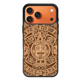 Stylized Aztec Calendar Wood iPhone 17 Pro Case FE0601