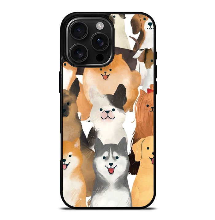 All dog art iPhone 16 Pro Max Case FE0026