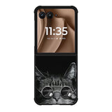 Cat art black Motorola Moto RAZR Plus 2025 Case FE0131