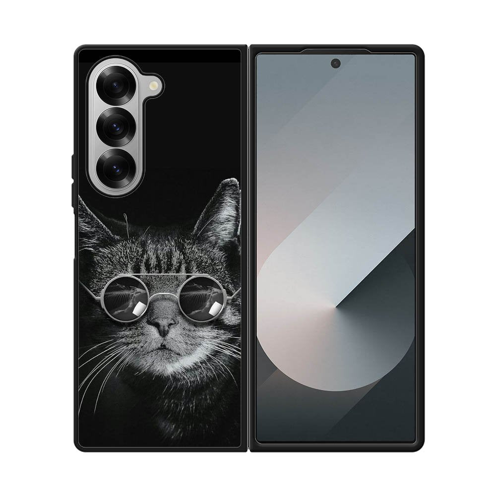 Cat art black Samsung Galaxy Z Fold 7 5G Case FE0131
