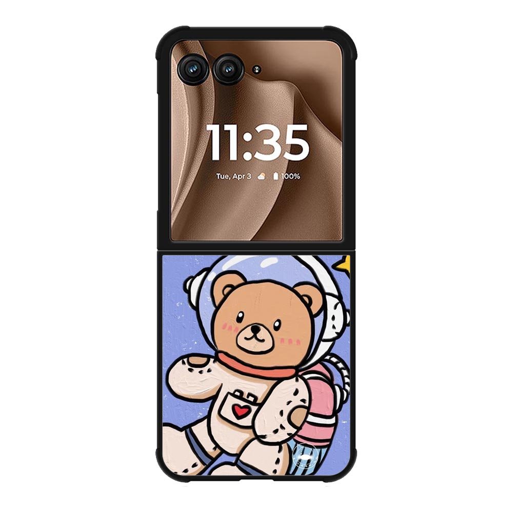 Bear astronot Motorola Moto RAZR Plus 2025 Case FE0067