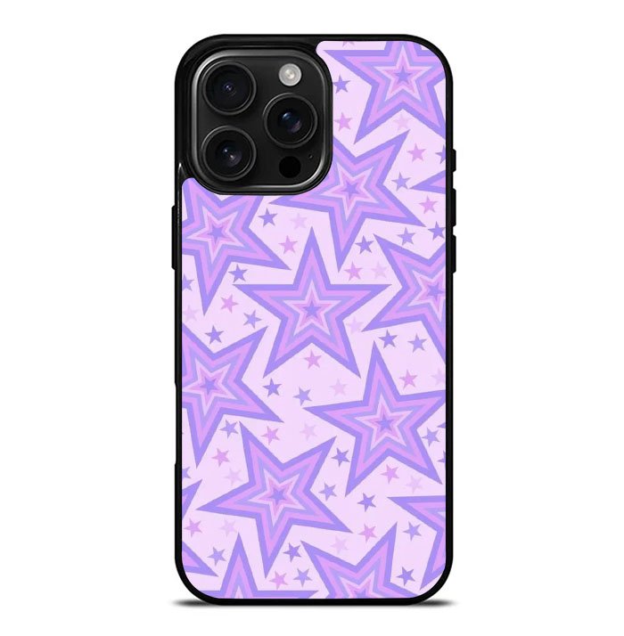 Star pattern violet iPhone 16 Pro Max Case FE0592