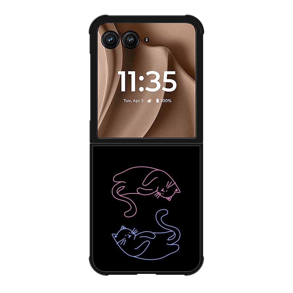 Couple cat Motorola Moto RAZR Plus 2025 Case FE0174